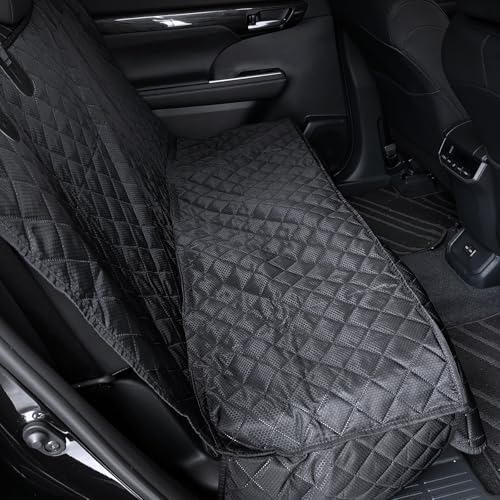 Dog Car Seat Cover for Back Seat - 100% Waterproof -Full Protection Dog Car Seat Cover with Side Flaps Nonslip- Fits Your Car, Truck, SUV (Black) - Image 6