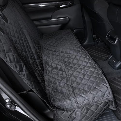 Dog Car Seat Cover for Back Seat - 100% Waterproof -Full Protection Dog Car Seat Cover with Side Flaps Nonslip- Fits Your Car, Truck, SUV (Black) - Image 6