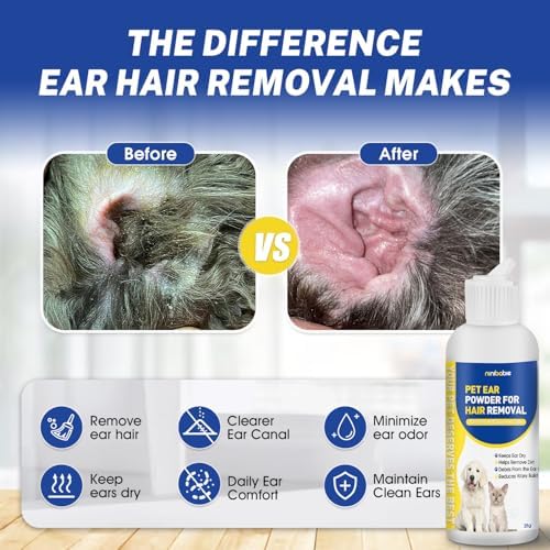 Dog Ear Hair Removal Tool & Ear Powder, 5.5-Inch Curved Forceps - Image 6