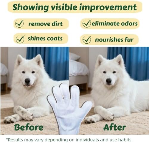 10-Pack Pet Cleaning Glove Wipes with Lid | Extra Thick Dog & Cat Grooming Gloves | Rinse-Free Bath Wipes with Coconut, Aloe, Corn & Jojoba for Odor Control & Daily Care - Image 6