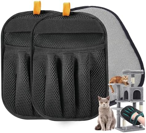 2PCS Pet Hair Removal Glove,5-Finger Magic Brush Pet Hair for Cats & Dogs,Reusable Electrostatic Pet Hair Remover Glove for Couch, Carpet, Car Seat by Kaulhp