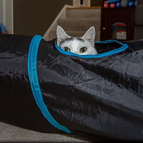 PetLike Cat Tunnel for Indoor Cats Collapsible Pop-up Pet Tube Peek Hole Hideaway Play Toys for Cats with Ball - Image 5
