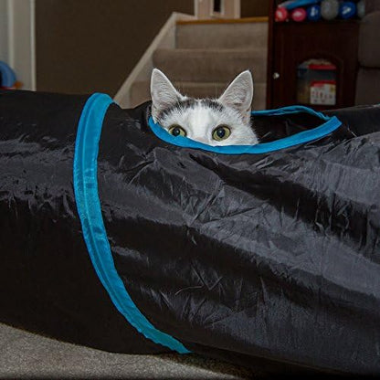 PetLike Cat Tunnel for Indoor Cats Collapsible Pop-up Pet Tube Peek Hole Hideaway Play Toys for Cats with Ball - Image 5