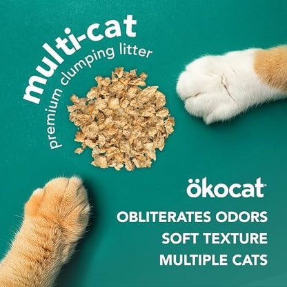 ökocat Multi-Cat Natural Wood Clumping Cat Litter, Odor Control, 12.6 Lbs - Image 3