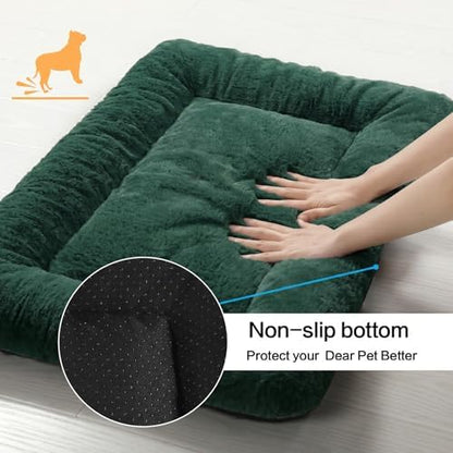 Dog Crate Pad Washable Dog Bed for Crate Medium Cozy Mat 36-Inch Green - Image 6