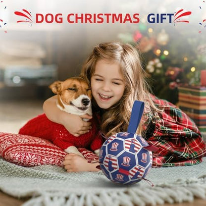 Diman Dog Balls, 6 Inch Dog Soccer Ball with Straps, Independence Day Gift - Image 3