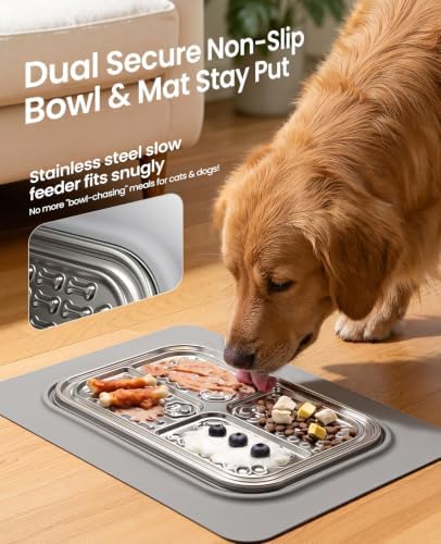 ROJECO Pets Lick Mats,Slow Feeder Licking Pad with Spatula,4-Section - Image 6