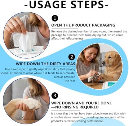 Dog Wipes for Cleaning & Deodorizing - 2 Packs of 80 Dog Wipes Each - Unscented Pet Wipes for Paws, Butt & Body - Grooming Wipes for Puppies & Adult Dogs - Gentle on Skin - Image 7