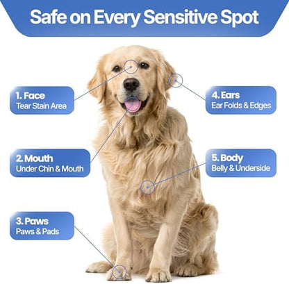 Pet Cleaning Glove Wipes for Dogs & Cats - Hypoallergenic Coconut Infused No-Rinse Dog Washing Gloves - Deodorizing Grooming Mitts - Puppy and Cat Cleaning Wipes - 20 Count - Image 4