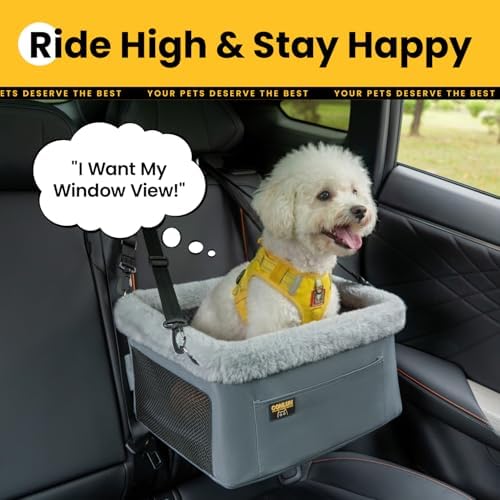 Conlun 2-Pack Dog Car Seat | Steel Frame Anti-Collapse | Small Pet | Grey - Image 7