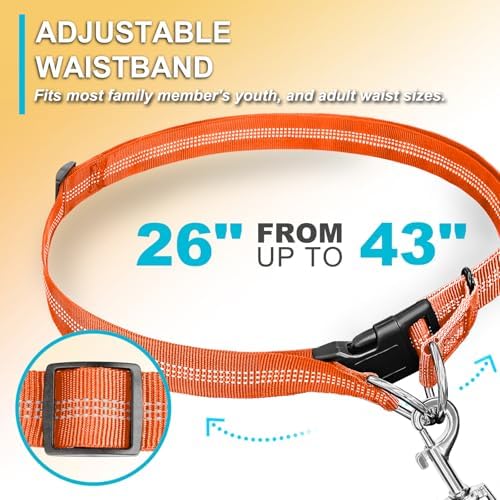 Laqibak Hands Free Dog Leash,Adjustable Waist Leash for Dog,4.2-6.7 Feet - Image 2