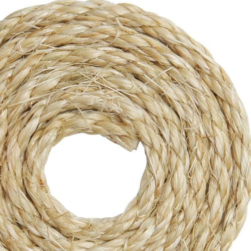 Cat Natural Sisal Rope 8mm 98-Feet for Scratching Post Tree Tower Replacement Repair and Replace, DIY Hemp Twine Rope for Cat Scratching Furniture Window Perch and Crafts Gardening Home Decorating - Image 7