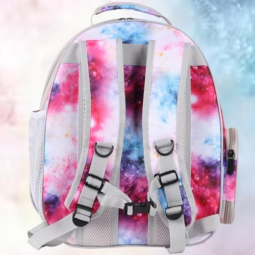 Cat Carrier Backpack Galaxy Front Expandable Large Cat Backpack Bubble - Pet Carrier Backpack for Small Dogs Fit up to 20 lbs Travel Hiking Camping Carrying Bag (Front Expandable-Galaxy Pink) - Image 3