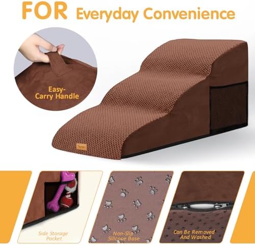 Topmart High Density Extended Foam Dog Ramp&Steps 3 Tiers,15.7" High - Image 4