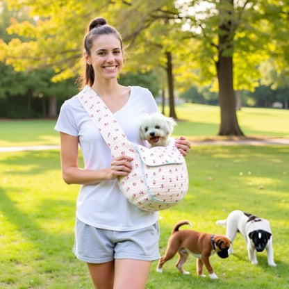 Pet Sling Carrier for Cat Small Dog Gifts for Pet Mom Girls, Small - Image 2