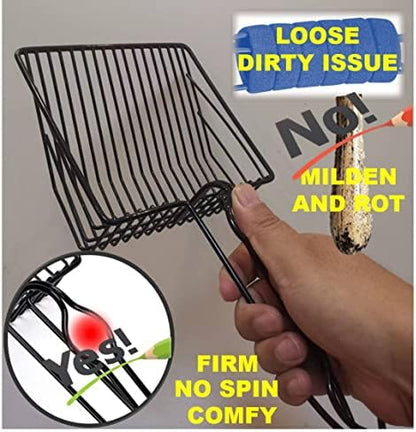 QUALIALL Metal Cat Litter Scoop, Fast Kitty Box Pooper Scooper with Holder, Deep Large Shovel, Upgraded with Flat Head and a Comfy Thumb Hole in Long Handle - Image 6