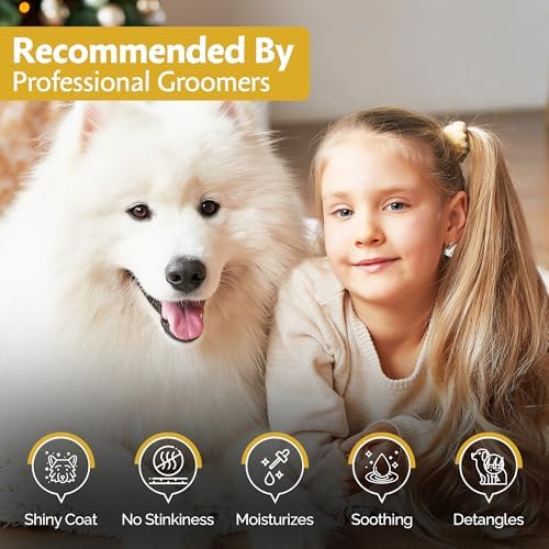 Oatmeal Shampoo for Dogs - 1 Gallon Dog Shampoo Champu para Perros & Conditioner Concentrate Professional Grooming - 1 Gallon Sensitive Hypoallergenic Dogs Shampoos, Oatmeal Puppy Shampoos - Image 3