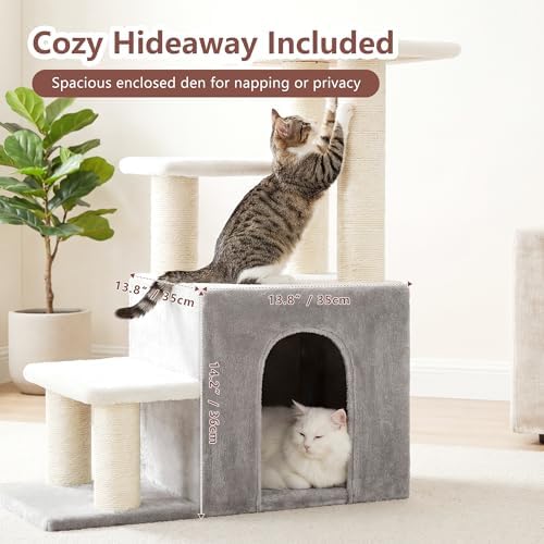 Heybly Cat Scratching Post, Pet Steps for Indoor Cats and Dogs, HSP002SWWH - Image 4