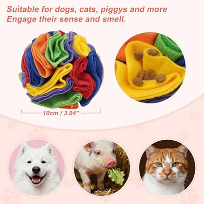 Snuffle Ball for Dogs, Interactive Dog Toys, Rainbow, Small - Image 2
