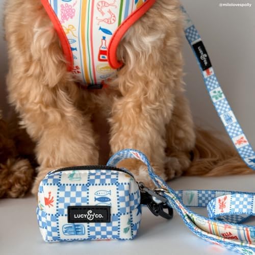 Lucy & Co. Sunny in Sicily Dog Poop Bag Holder and Dispenser, Clips to Leash, Water-Repellent Neoprene, Includes Refill Roll - Image 4