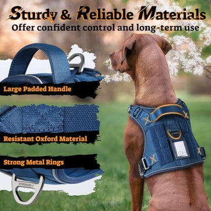 rabbitgoo Tactical Dog Harness for Large Dogs, No Pull Service Pet Vest - Image 6