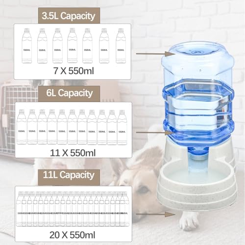 2 Pack 3.5L Automatic Gravity Pet Feeder and Water Dispenser Set, Large Capacity Automatic Dog Feeder and Dog Water Dispenser for Small Medium Dog Pets Puppy Kitten - Image 4