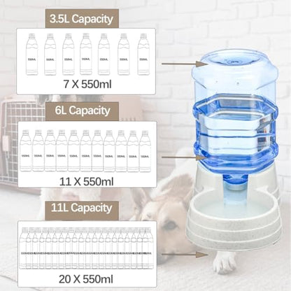2 Pack 3.5L Automatic Gravity Pet Feeder and Water Dispenser Set, Large Capacity Automatic Dog Feeder and Dog Water Dispenser for Small Medium Dog Pets Puppy Kitten - Image 4