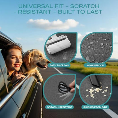 Skechers Dog Car Seat Cover for Back Seat, GOGA MAT Half Hammock,Gray - Image 4
