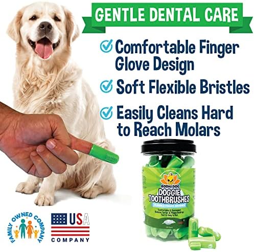 Bodhi Dog Finger Toothbrush for Dogs & Cats - Puppy Toothbrush with Soft Flexible Silicone Bristles, Gentle for Sensitive Gums, Promotes Healthy Teeth & Gums, Easy Teeth Cleaning Tool (50 Count) - Image 4