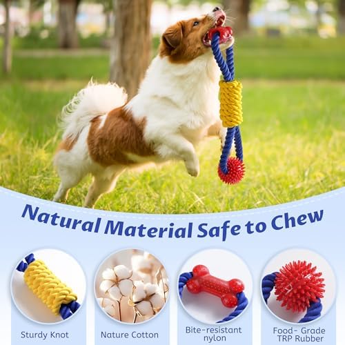 Aitmexcn Dog Rope Toy, Interactive Tug of War Toy for Medium and Large Dogs - Image 3
