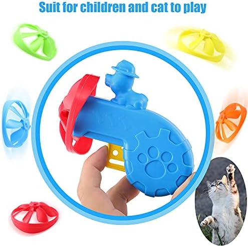 Sumind 15 Pieces Cat Fetch Toys Colorful Flying Propellers Flying Cat Toy - Image 3