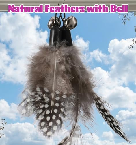 12 Pcs Cat Toy Attachments, Cat Toys Feather Replacement with Bells - Image 5