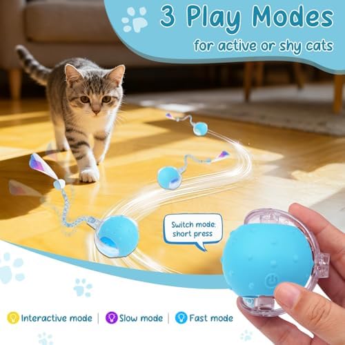Interactive Automatic Cat Toy Ball-USB Rechargeable，Motion Activated Toy - Image 4