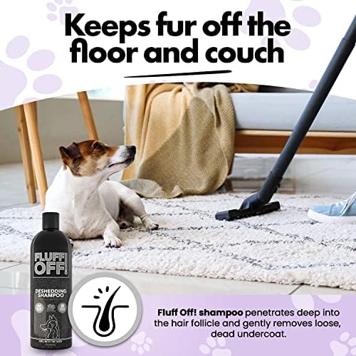 Fluff Off! by Girl With The Dogs, Natural Deshedding Dog & Cat Shampoo and Conditioner, 16 oz Bundle - Image 6