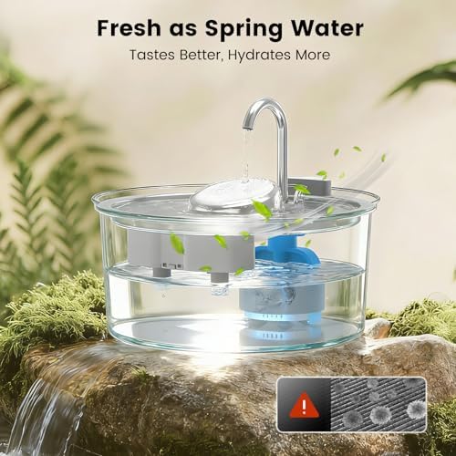 Invengo Cat Water Fountain Stainless Steel 3.2L/108oz (12 Filters + 12 Sponges) - Image 7