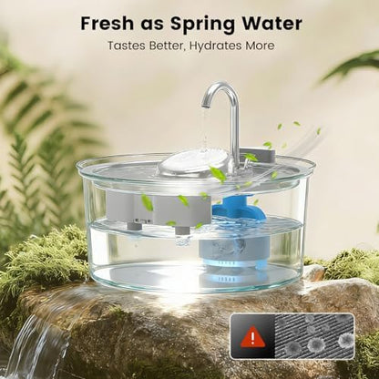 Invengo Cat Water Fountain Stainless Steel 3.2L/108oz (12 Filters + 12 Sponges) - Image 7
