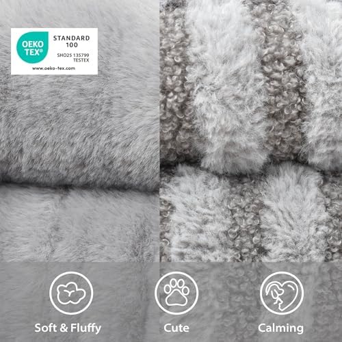 Washable Round Cat Bed Puppy Bed, Soft Corduroy Fleece Pet Bed - Image 2