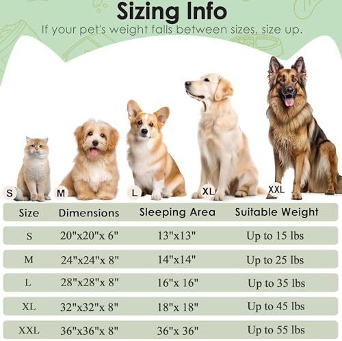 28in Large Dog Bed, Calming Donut Bed for Puppy and Kitten (Green) - Image 2