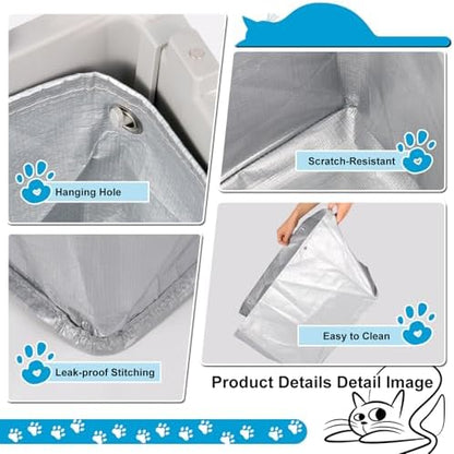 4 Pack Liner F Compatible with Modkat Flip Litter Box, Reusable Liners for Flip Litter Box - Liner F for Cat Litter Box - Image 3