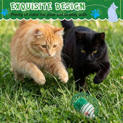 Jecery 5 Pcs Cat Toys Spring,Mouse,Green - Image 4