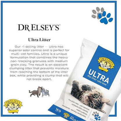 Dr. Elsey's Ultra Unscented Clumping Clay Cat Litter 18 lb Bag - Image 3