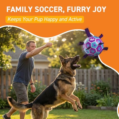 QDAN Big Dog Toys, Large Herding Ball for Dogs Large, Outoor Soccer - Image 5