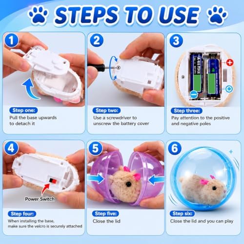 Self-Rolling Interactive Cat Ball 360° Automatic Moving Pet Toy2026 New Self-Rolling Interactive Cat Ball Realistic Animal Automatic Moving Rolling - Image 7