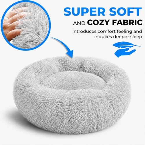 Whiskers & Friends Cat Beds for Indoor Cats & Small Dog, Fluffy Cat Bed - Image 5