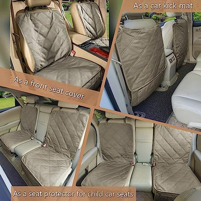 YESYEES Dog Front Seat Covers for Cars, 2 Pack Waterproof Bucket Seat Covers for Dogs with 4 Nonslip Straps, Long-Lasting Pet Car Seat Protector Universal Fit for Cars Trucks and SUVs (Khaki) - Image 4