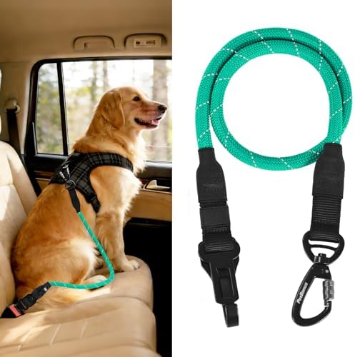 PetBonus Dog Seat Belt for Car, Durable Rope Dog Car Harness for Vehicle by Petbonus