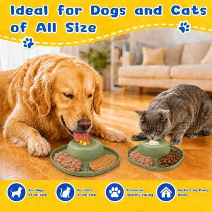 Slow Feeder Dog Bowls, Lick Mat & Interactive Rolling Ball, Dishwasher Safe - Image 5