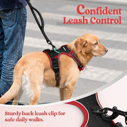rabbitgoo Dog Harness, No Pull Medium Sized with 2 Leash Clips, Pet Vest - Image 6