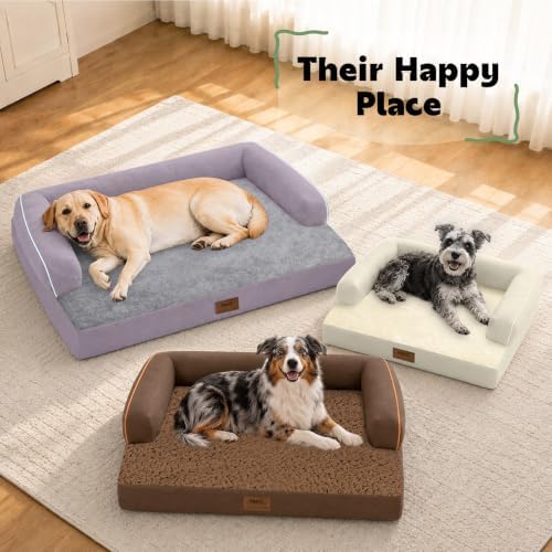MEKIY XXL Orthopedic Waterproof Dog Bed with Bolster for Extra Large Dogs - Image 6