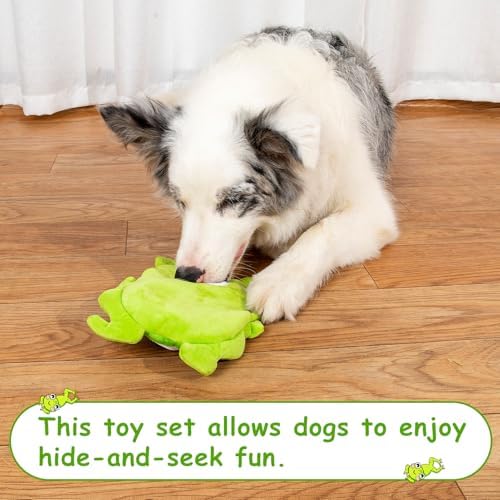 Hollypet Squeaky Hide and Seek Dog Toys for Small and Medium Dogs, Frog - Image 5